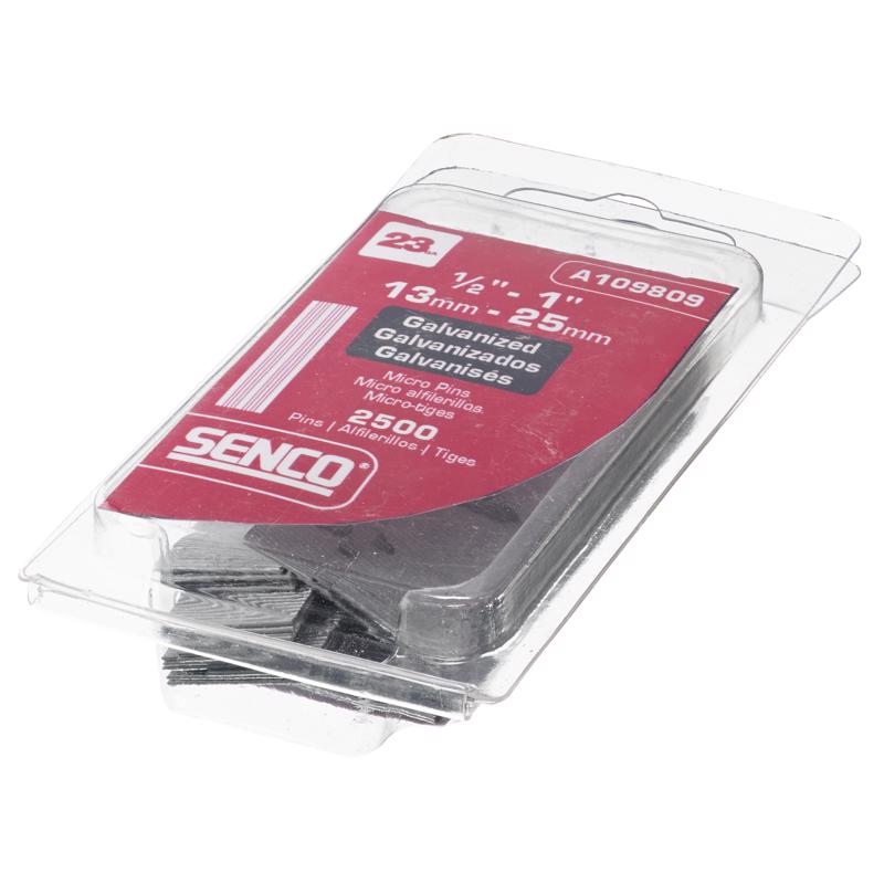 Senco Assorted in. L X 23 Ga. Straight Strip Galvanized Micro Pin Variety Pack 2,500 pk