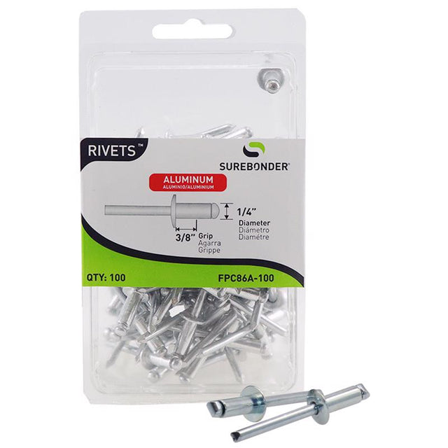 RIVET AL 1/4"X3/8" 100PK