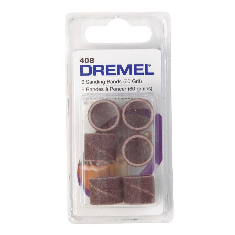 Dremel 0.5 in. D X 1/2 in. L Emery Drum Sander Bands 60 Grit Coarse 6 pc