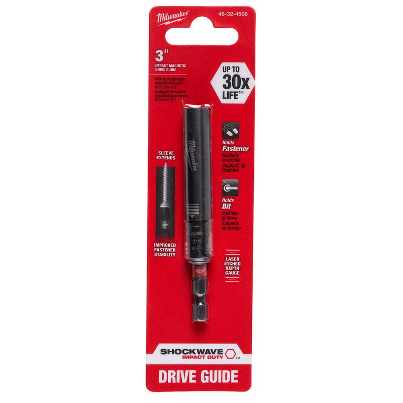 Milwaukee Shockwave Hex 1/4 in. X 3 in. L Drive Guide Steel 3 pc