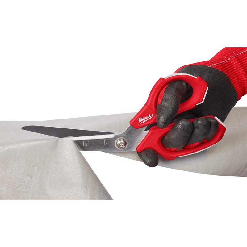 Milwaukee 9.5 in. Iron Carbide Smooth Offset Jobsite Scissors 1 pc