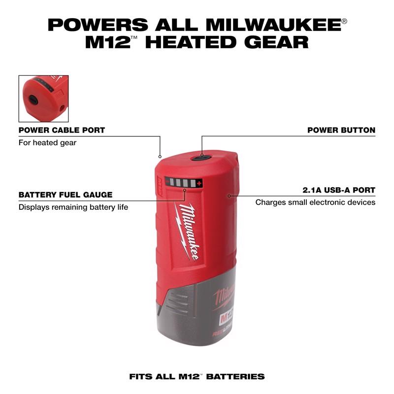 Milwaukee RedLithium Cordless 12 V Lithium-Ion Compact Charger and Power Source 1 pc
