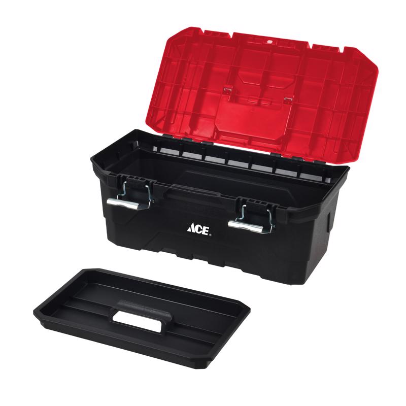 Ace 16 in. Tool Box Black/Red