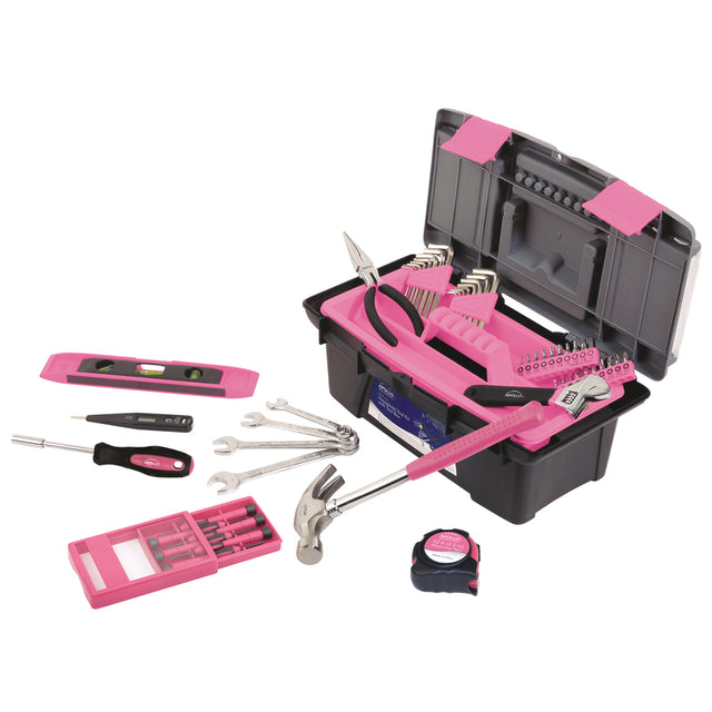 HSHLD TOOL KIT PINK 53PC
