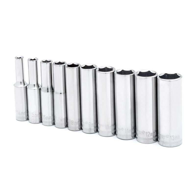 SCKT 10PC 1/4" DR MM DP