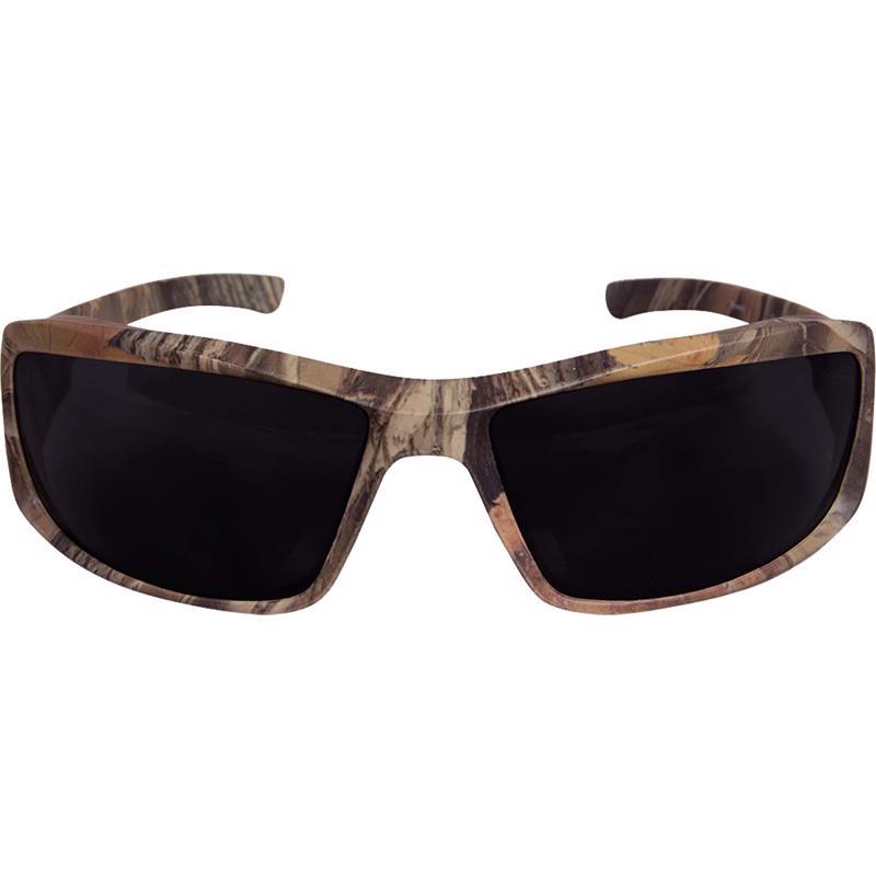 Edge Eyewear Brazeau Wraparound Safety Glasses Smoke Lens Camouflage Frame 1 pc