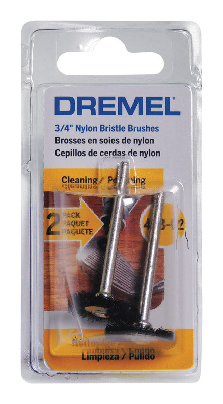 Dremel 3/4 in. X 1-3/4 in. L Nylon Brush 2 pk