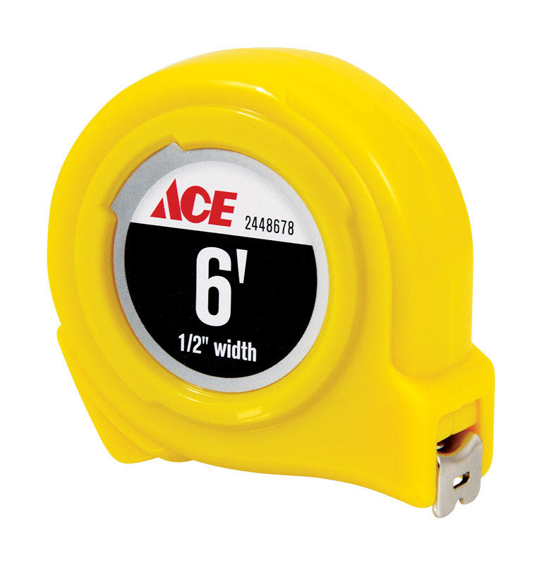 Ace 6 ft. L X 0.5 in. W High Visibility Tape Measure 1 pk