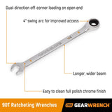 GEARWRENCH 17 mm 12 Point Metric Combination Wrench 8.89 in. L 1 pc