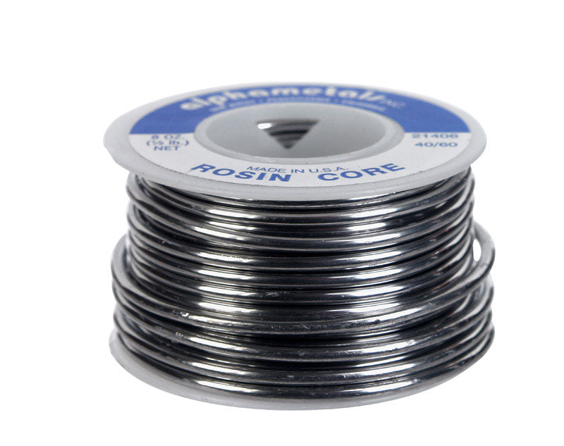 Alpha Fry 8 oz Rosin Core Solder Wire 0.09 in. D Tin/Lead 40/60 1 pc