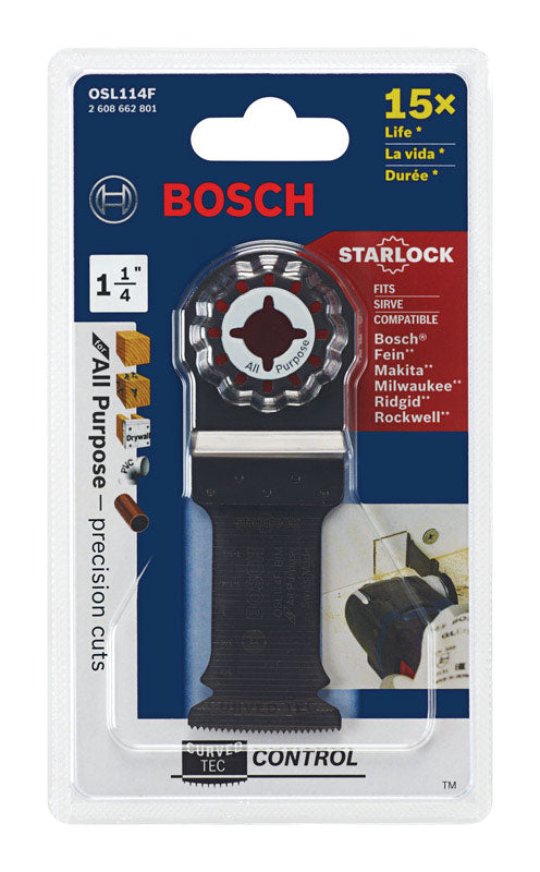 Bosch Starlock 1-1/4 in. X 4 in. L Bi-Metal Plunge Blade 1 pk