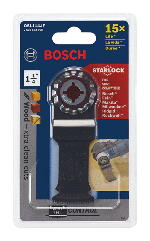 Bosch Starlock 1-1/4 in. X 4 in. L Bi-Metal Plunge Blade 1 pk