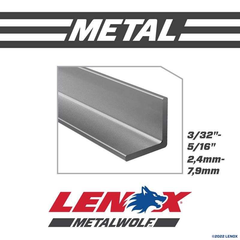 LENOX METALWOLF 9 in. Bi-Metal WAVE EDGE Reciprocating Saw Blade 18 TPI 5 pk