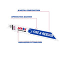 LENOX MULTIWOLF 8 in. Bi-Metal WAVE EDGE Reciprocating Saw Blade 10/14 TPI 5 pk
