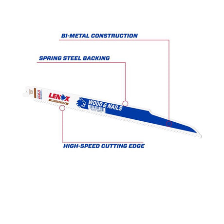 RECIP SAW BLADE 12"6T