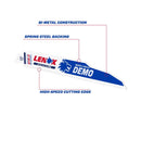 LENOX DEMOWOLF 9 in. Bi-Metal Reciprocating Saw Blade 6 TPI 5 pk