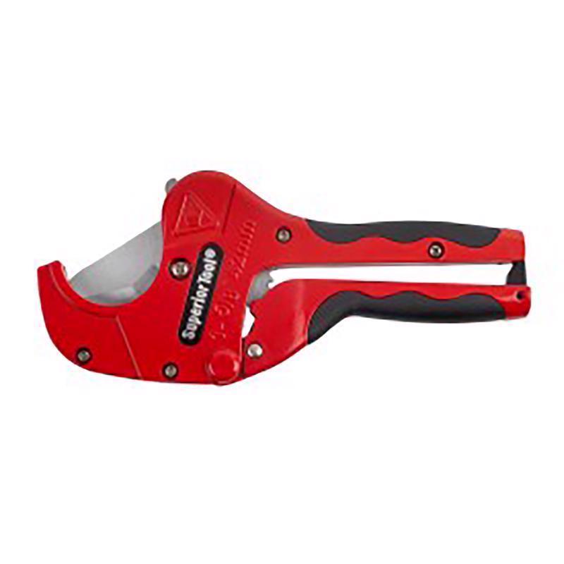 Superior Tool 1-5/8 in. Ratcheting Pipe Cutter 10 in. L Black/Red 1 pc