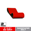 Diablo 21 in. L X 3 in. W Premium Zirconium Blend Sanding Belt 80 Grit Medium 2 pk