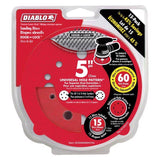Diablo 5 in. Ceramic Blend Hook and Lock Sanding Disc 60 Grit Coarse 15 pk