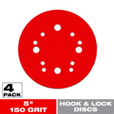 Diablo 5 in. Ceramic Blend Hook and Lock Sanding Disc 150 Grit Very Fine 4 pk