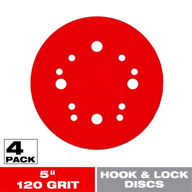 Diablo 5 in. Ceramic Blend Hook and Lock Sanding Disc 120 Grit Medium 4 pk