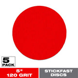 Diablo StickFast 5 in. Ceramic Blend Adhesive Sanding Disc 120 Grit Fine 5 pk