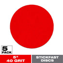 Diablo StickFast 5 in. Ceramic Blend Adhesive Sanding Disc 40 Grit Ultra Coarse 5 pk