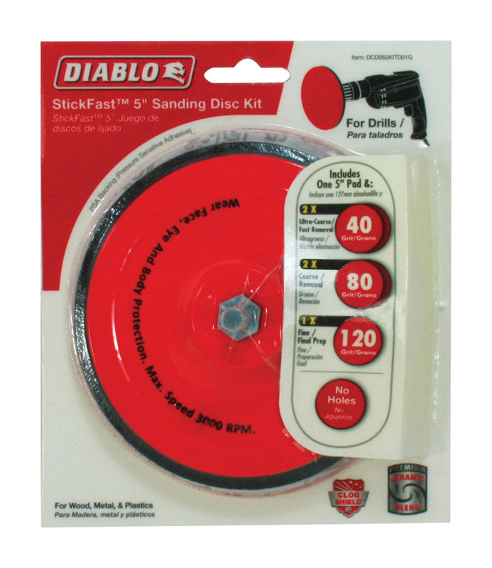 SANDING DISC KIT 5" 6PK