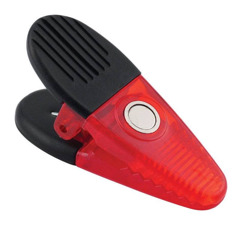 MAGNETIC CLIP RED LG 2PC