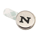 Magnet Source .06 in. L X .25 in. W Silver Disc Magnets with Adhesive 1.2 lb. pull 12 pc