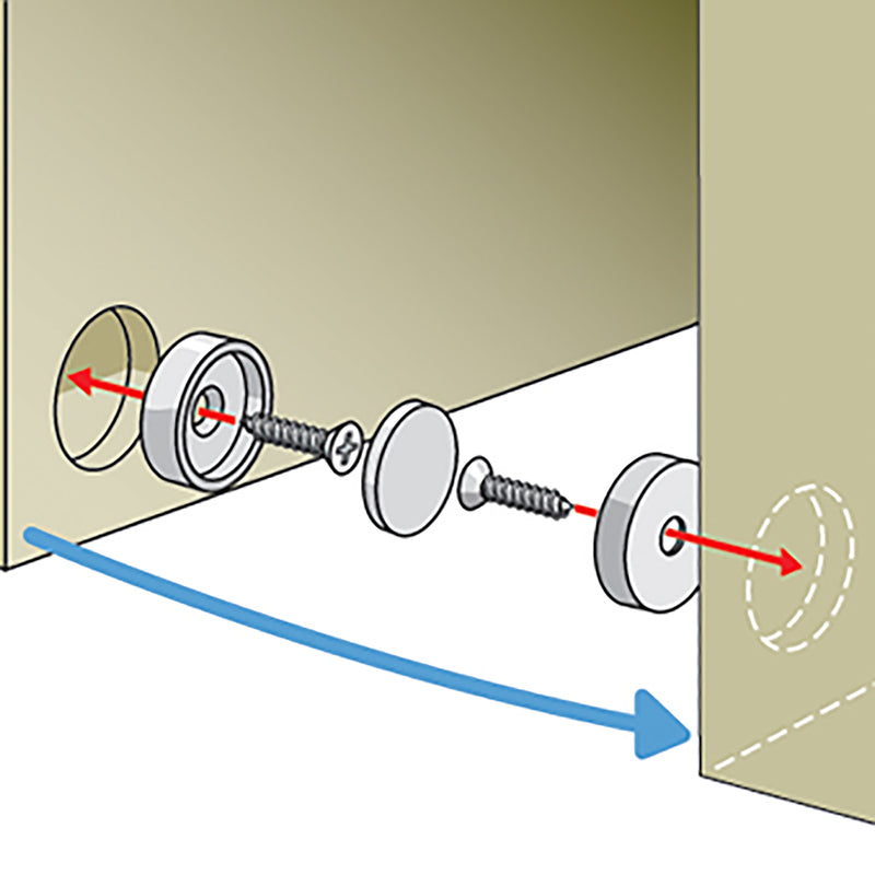 Magnet Source .281 in. L X .875 in. W Silver Super Latch Magnets 23 lb. pull 1 pc