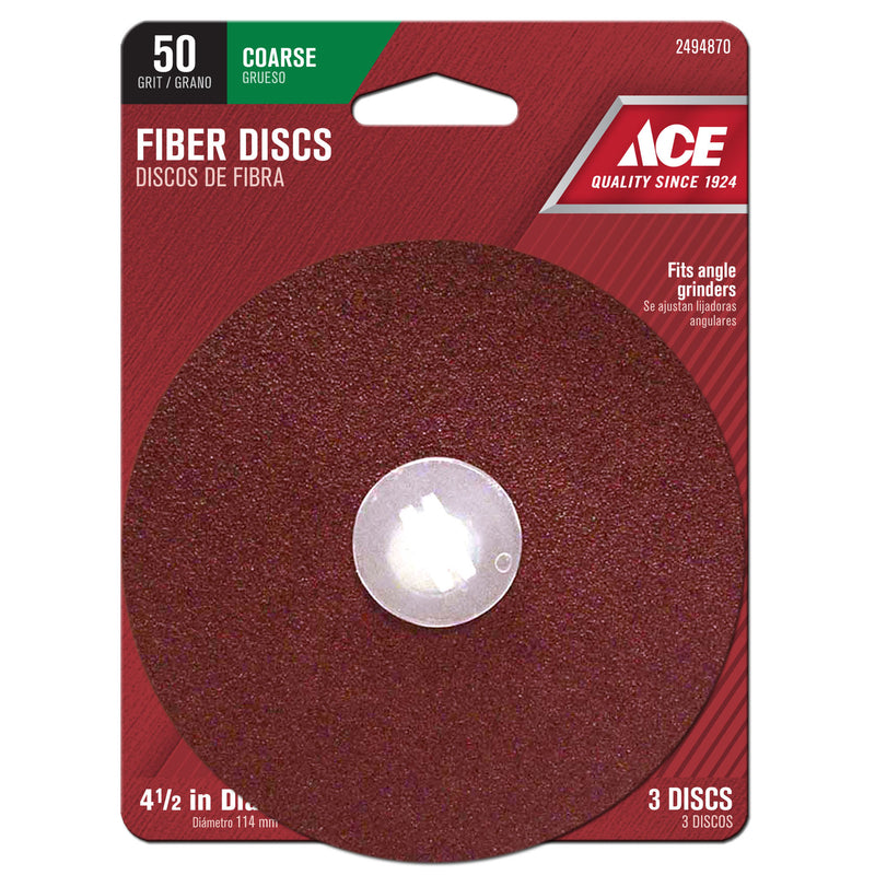 DISC 4.5" 50GRIT 3PK ACE