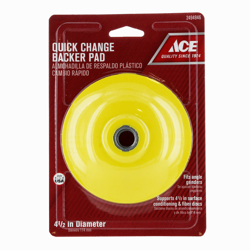 Ace 4-1/2 in. D Rubber Fiber Disc Backer Pad 5/8 in. 13300 rpm 1 pc