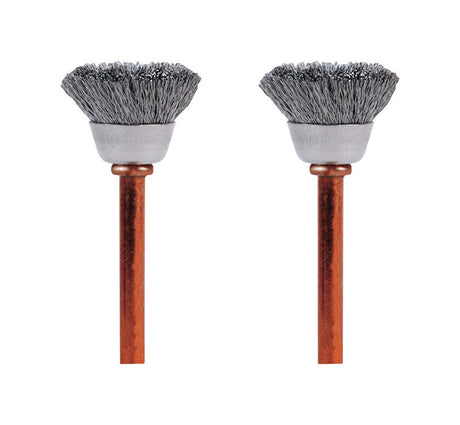 BRUSH STNLSS STL 1/2"2PK