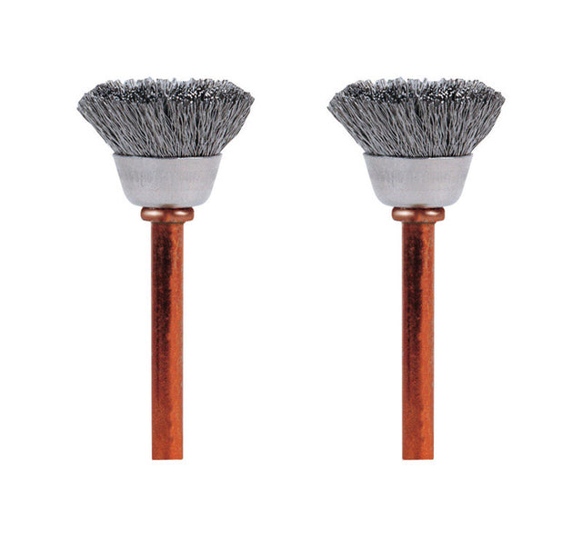 BRUSH STNLSS STL 1/2"2PK