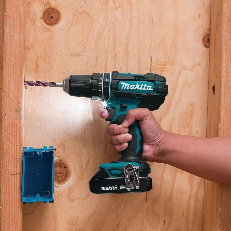 Makita 18V 1/2 in. Brushed Cordless Hammer Drill/Drive Kit (Battery & Charger)