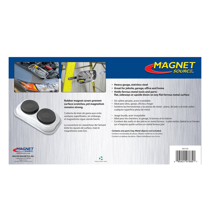 Magnet Source 9.5 in. L X 5.5 in. W Silver Magnetic Tray 1 pc
