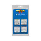 Magnet Source 1.125 in. L X 1.375 in. W Silver Square Magnetic Clips 5 lb. pull 4 pc
