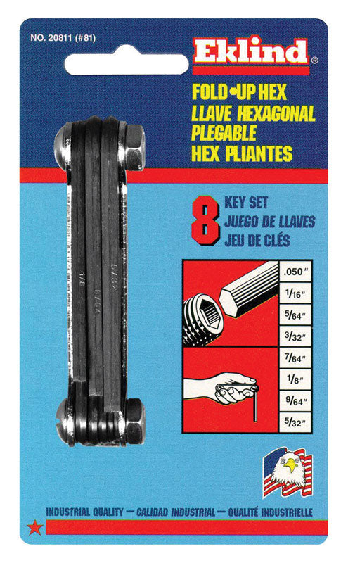 HEX KEY SET 050-5/32FOLD