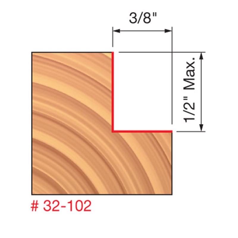 Freud 1-1/4 in. D X 2-1/4 in. L Carbide Rabbeting Router Bit