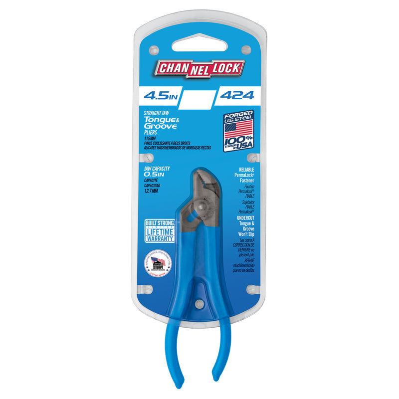 Channellock 4-1/2 in. Carbon Steel Tongue and Groove Pliers