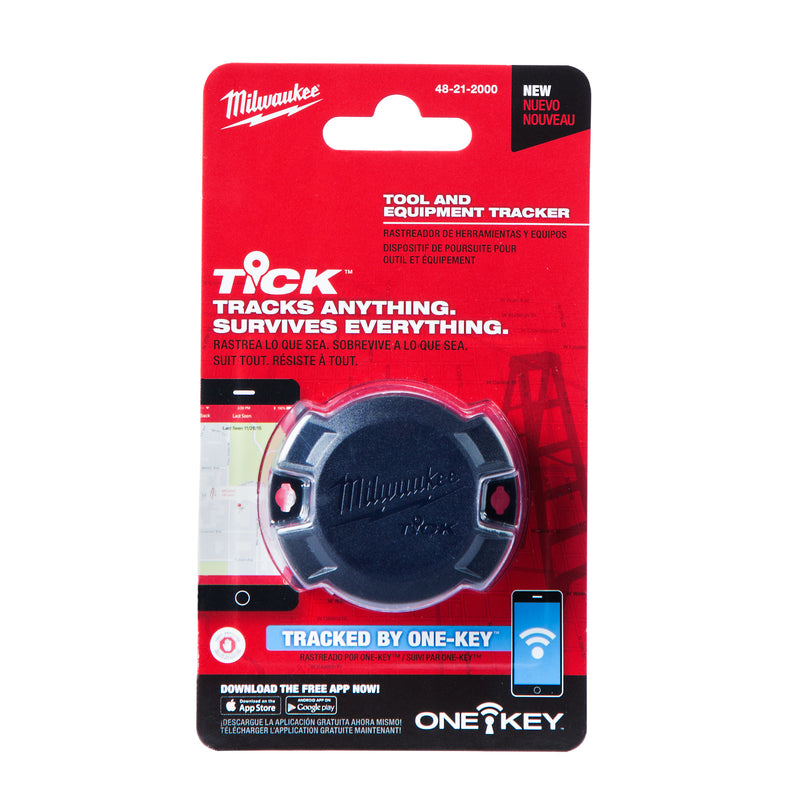 Milwaukee Tick Black Low Profile Tool and Equipment Tracker For All Mobile Devices