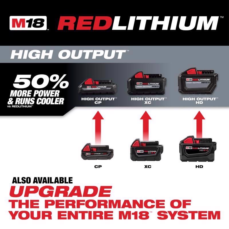 Milwaukee M18 RedLithium XC5.0 5 Ah Lithium-Ion Battery Pack 1 pc