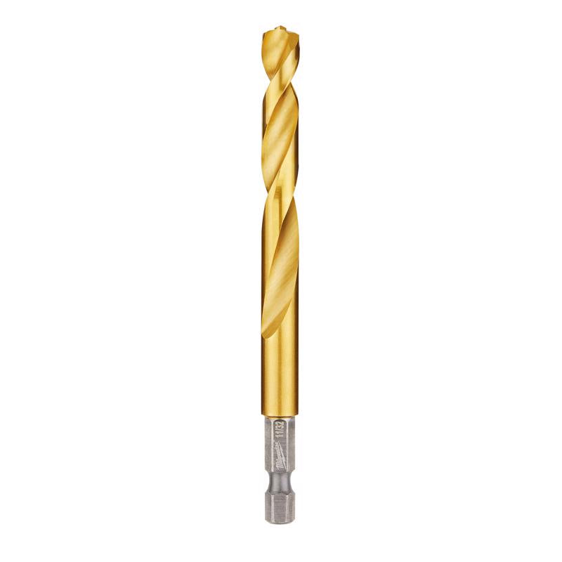 Milwaukee Shockwave 11/32 in. X 4.57 in. L Titanium Red Helix Drill Bit Hex Shank 1 pc