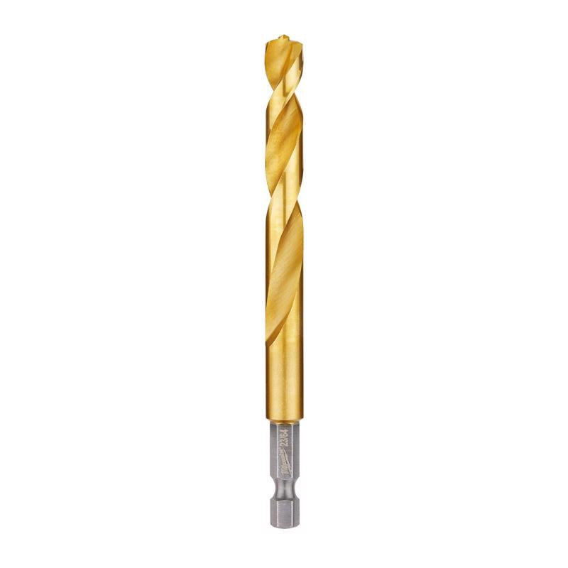 Milwaukee Shockwave 23/64 in. X 4.61 in. L Titanium Red Helix Drill Bit Hex Shank 1 pc