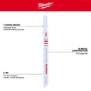 Milwaukee 4 in. Bi-Metal T-Shank General cutting Jig Saw Blade 6 TPI 5 pk
