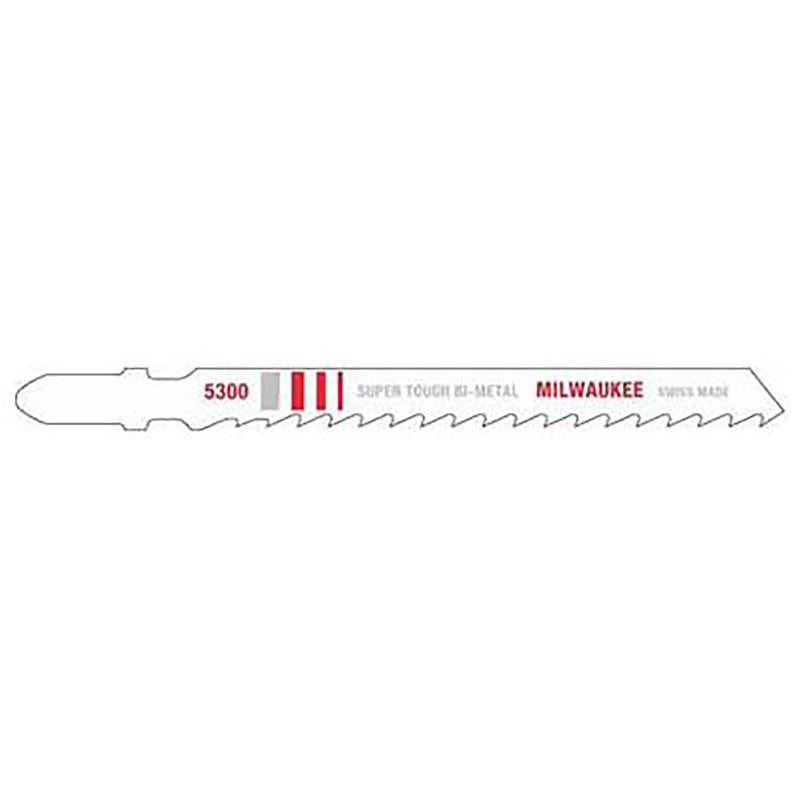 Milwaukee 4 in. Bi-Metal T-Shank General cutting Jig Saw Blade 6 TPI 5 pk