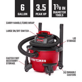 Craftsman 6 gal Corded Wet/Dry Vacuum 7.5 amps 120 V 3.5 HP
