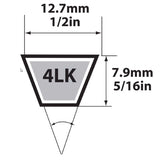 Mitsuboshi Super KB 4LK240 V-Belt 0.5 in. W X 24 in. L For Riding Mowers