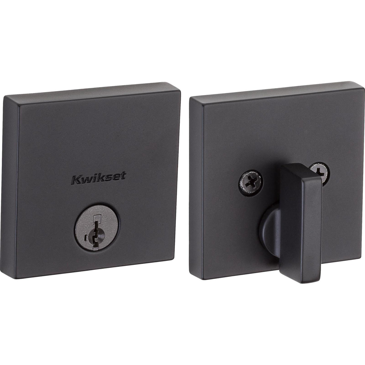 Kwikset Downtown Matte Black Zinc Single Cylinder Smart Key Deadbolt